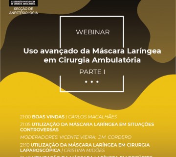 Webinar: APCA | Uso avançado da Máscara Laríngea em Cirurgia Ambulatória